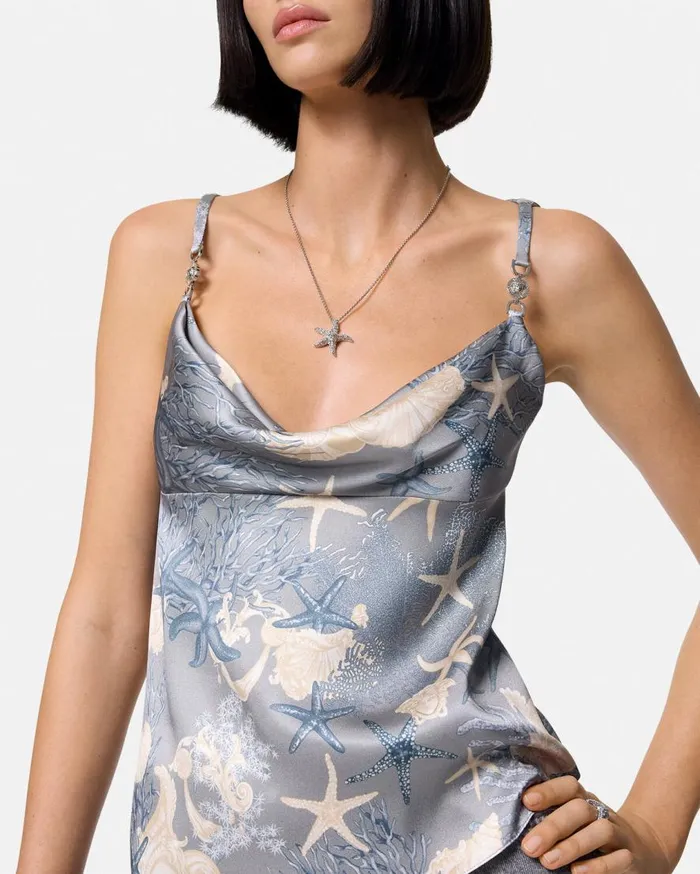 Versace Shirts and Tops Barocco Sea Silk Cowl Camisole Top Blueprint 8211 Women Versace Shirts and Tops Barocco Sea Silk Cowl Camisole Top Blueprint 8211 Women