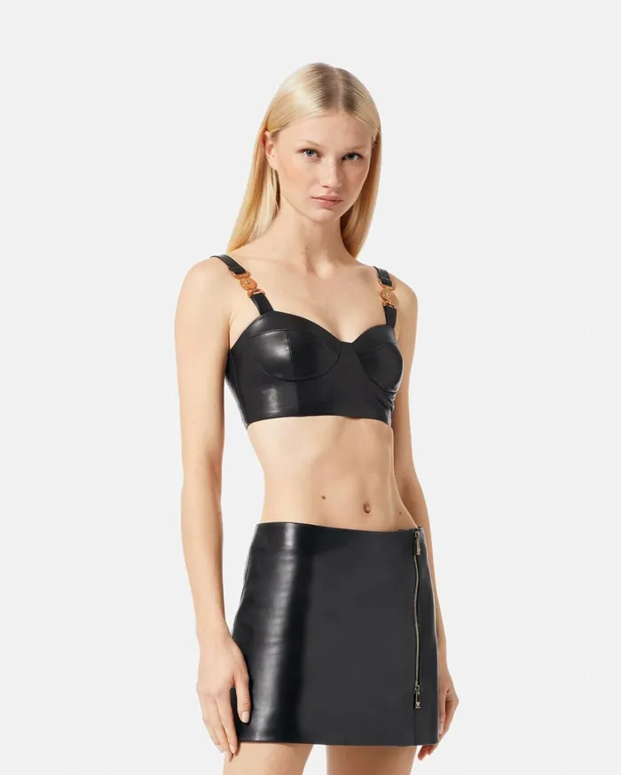 Versace Shirts and Tops Medusa 03995 Leather Bustier Top Black 8211 Women Versace Shirts and Tops Medusa 03995 Leather Bustier Top Black 8211 Women