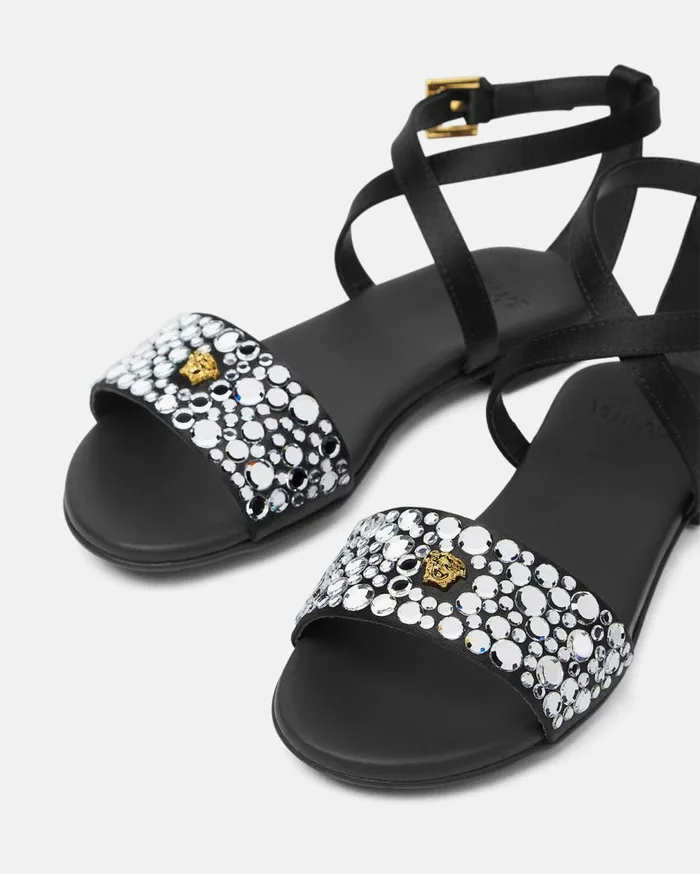Versace Shoes Crystal Lycia Sandals Silver 8211 Children Versace Shoes Crystal Lycia Sandals Silver 8211 Children