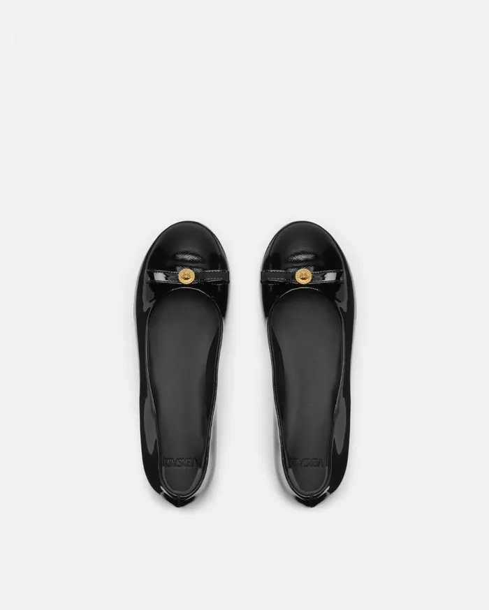 Versace Shoes Gianni Ribbon Kids Ballerinas Blackgold 8211 Children Versace Shoes Gianni Ribbon Kids Ballerinas Blackgold 8211 Children