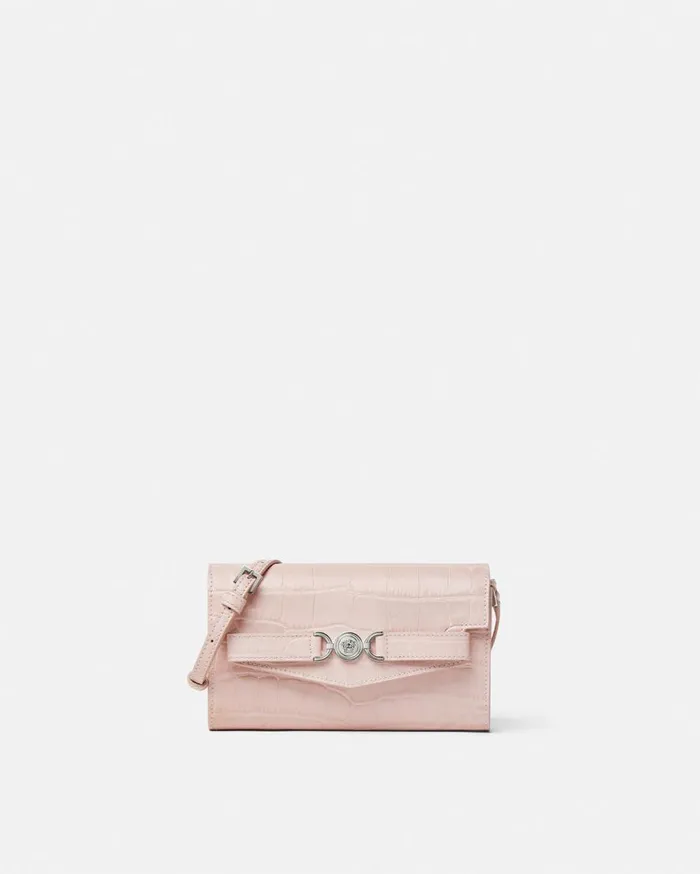 Versace Shoulder and Crossbody CrocEffect Medusa 03995 Crossbody Bag Light Pink 8211 Women