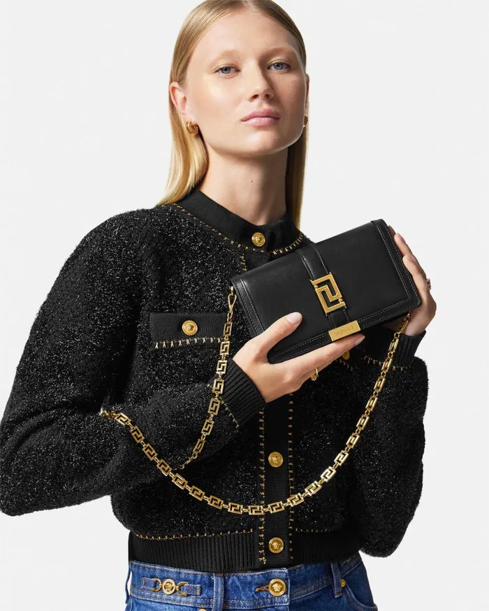 Versace Shoulder and Crossbody Greca Goddess Mini Bag Blackgold 8211 Women