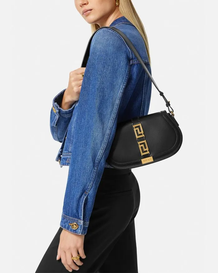 Versace Shoulder and Crossbody Greca Goddess Shoulder Bag Blackgold 8211 Women Versace Shoulder and Crossbody Greca Goddess Shoulder Bag Blackgold 8211 Women
