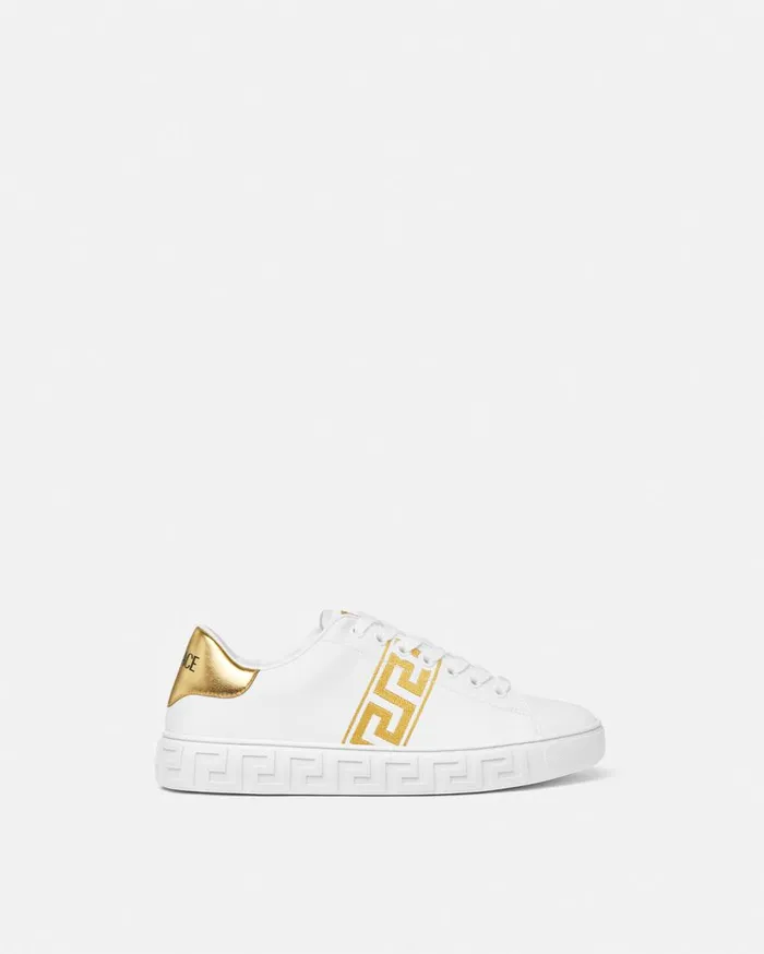 Versace Sneakers Embroidered Greca Sneakers Whiteprint 8211 Women