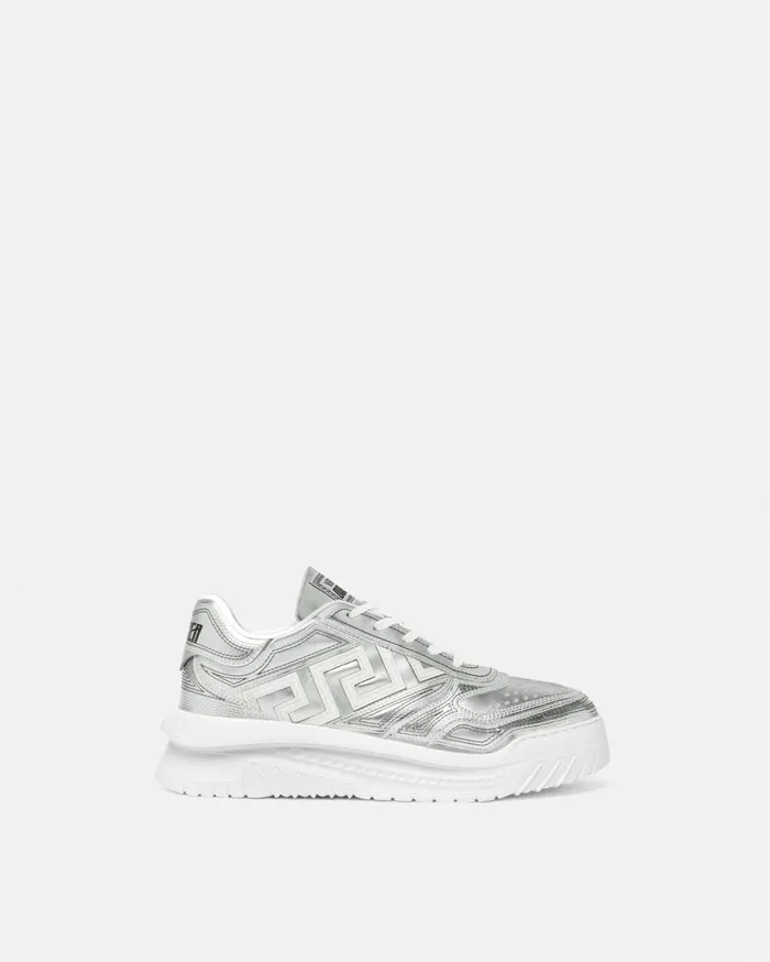 Versace Sneakers Metallic Greca Odissea Sneakers Silver 8211 Men