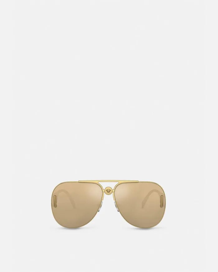 Versace Sunglasses Medusa 03995 Pilot Sunglasses Gold 8211 Women Versace Sunglasses Medusa 03995 Pilot Sunglasses Gold 8211 Women
