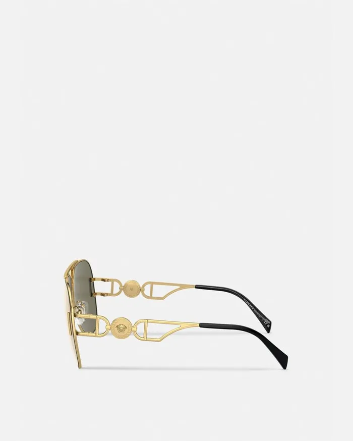 Versace Sunglasses Medusa 03995 Pilot Sunglasses Gold 8211 Women Versace Sunglasses Medusa 03995 Pilot Sunglasses Gold 8211 Women