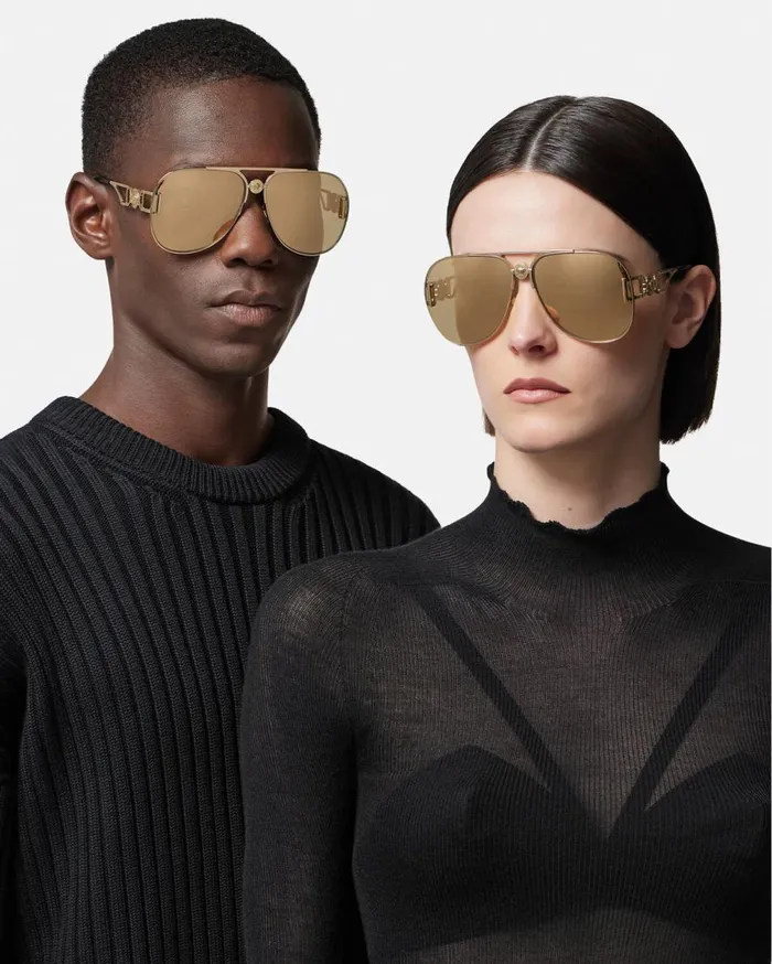 Versace Sunglasses Medusa 03995 Pilot Sunglasses Gold 8211 Women Versace Sunglasses Medusa 03995 Pilot Sunglasses Gold 8211 Women