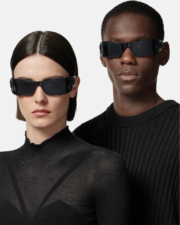 Versace Sunglasses Medusa Biggie Shield Sunglasses Black 8211 WomenMen Versace Sunglasses Medusa Biggie Shield Sunglasses Black 8211 WomenMen
