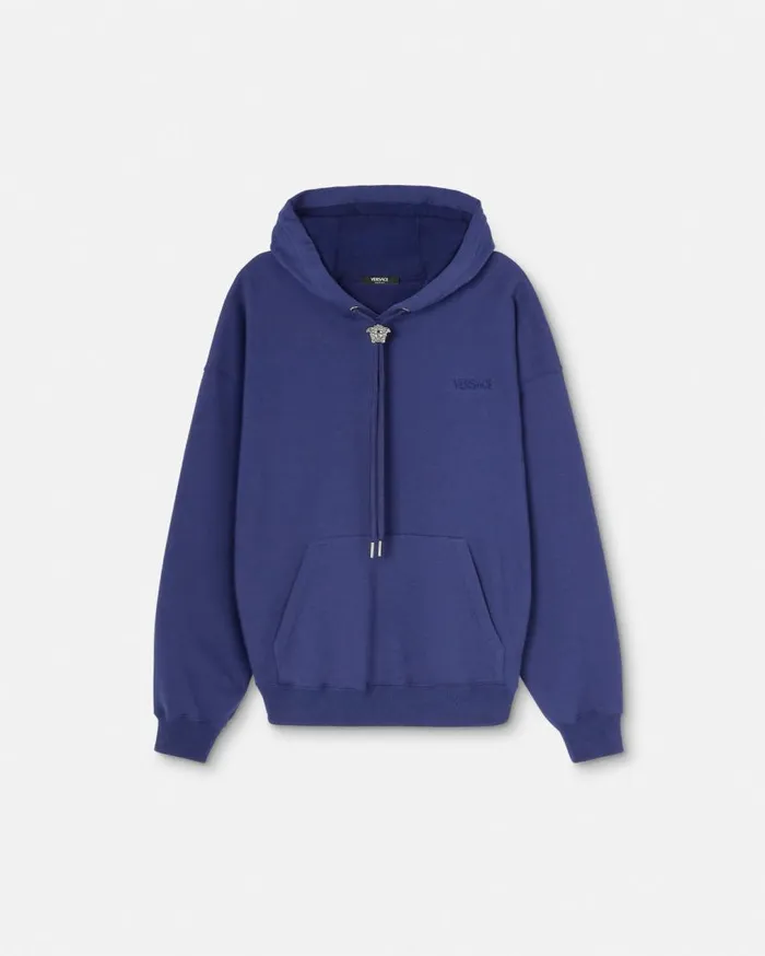 Versace Sweatshirts La Medusa Hoodie Blue 8211 Men