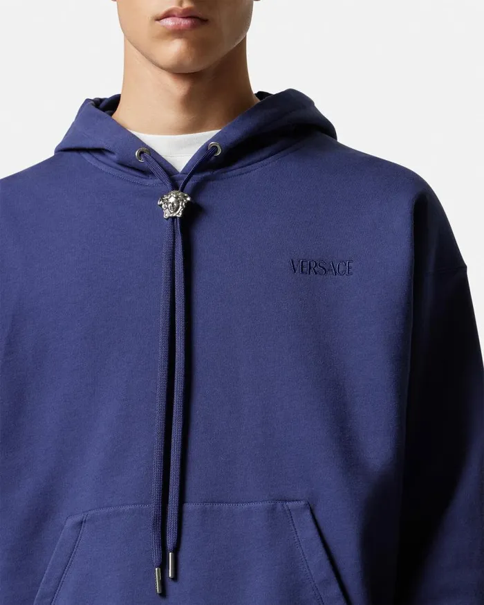 Versace Sweatshirts La Medusa Hoodie Blue 8211 Men Versace Sweatshirts La Medusa Hoodie Blue 8211 Men