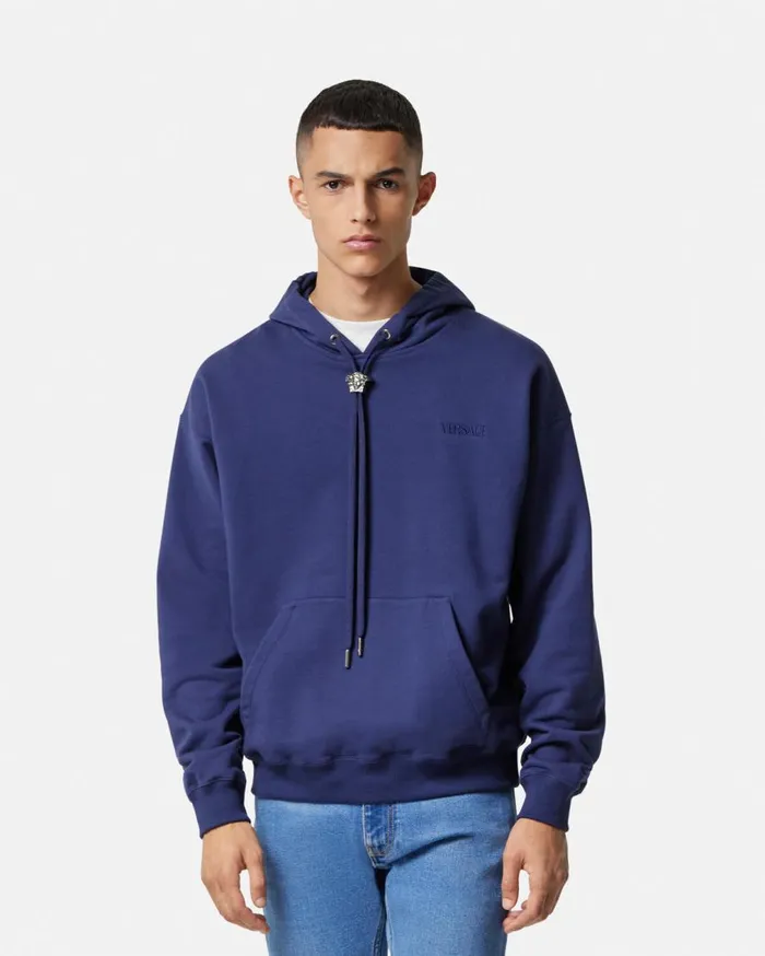Versace Sweatshirts La Medusa Hoodie Blue 8211 Men Versace Sweatshirts La Medusa Hoodie Blue 8211 Men