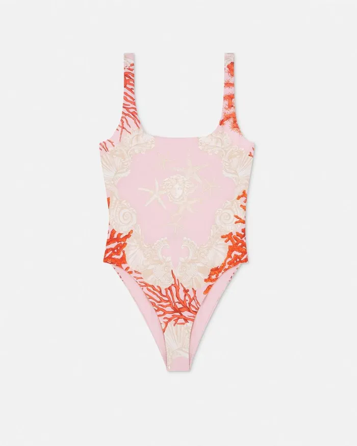 Versace Swimwear Barocco Sea OnePiece Swimsuit Pinkprint 8211 Women