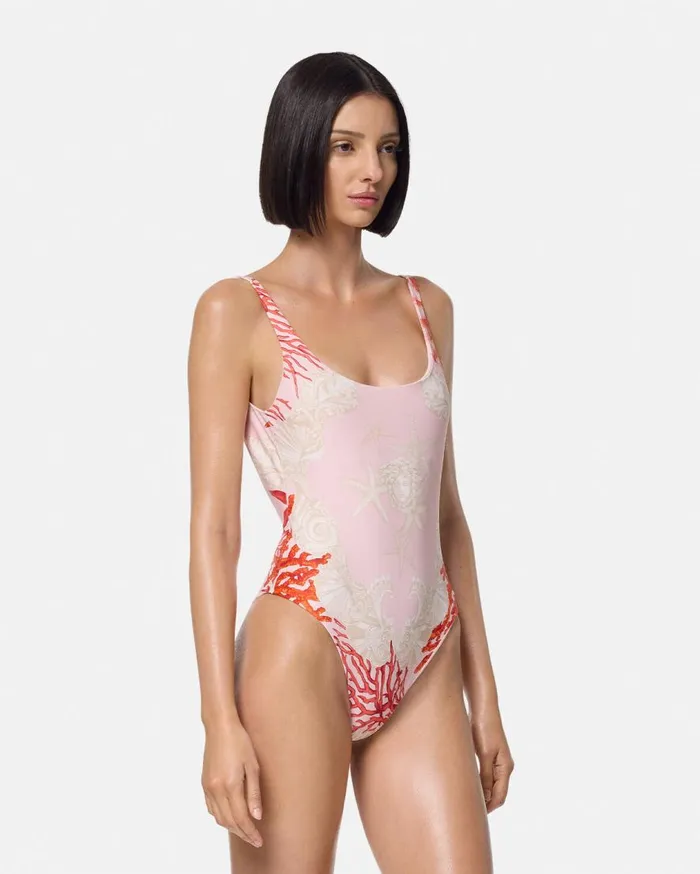 Versace Swimwear Barocco Sea OnePiece Swimsuit Pinkprint 8211 Women Versace Swimwear Barocco Sea OnePiece Swimsuit Pinkprint 8211 Women