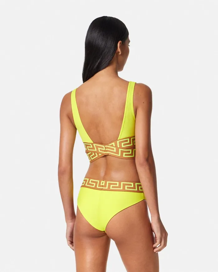 Versace Swimwear Greca Border Bikini Bottoms Yellow 8211 Women Versace Swimwear Greca Border Bikini Bottoms Yellow 8211 Women