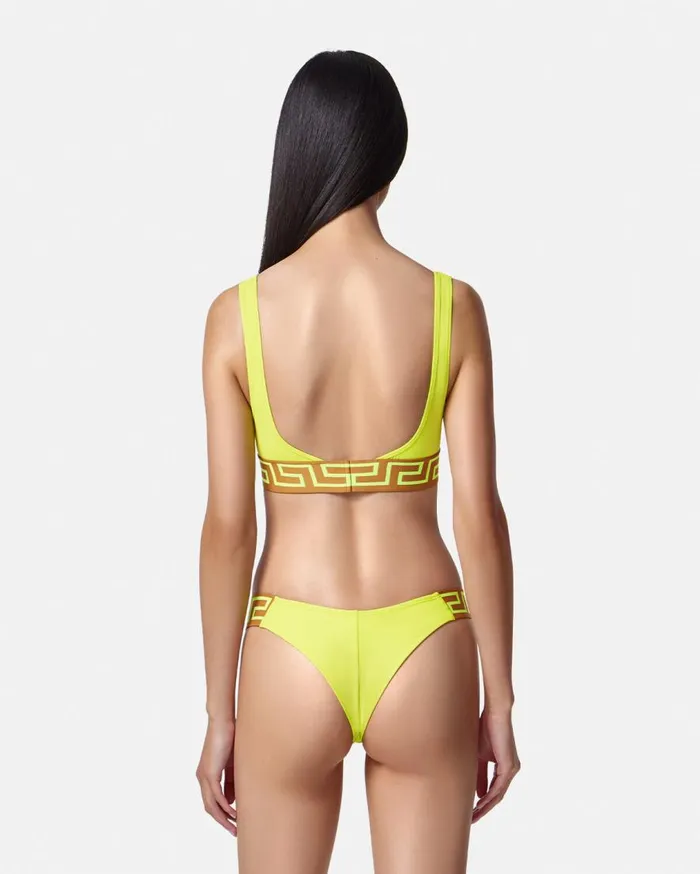Versace Swimwear Greca Border Bikini Top Yellow 8211 Women Versace Swimwear Greca Border Bikini Top Yellow 8211 Women