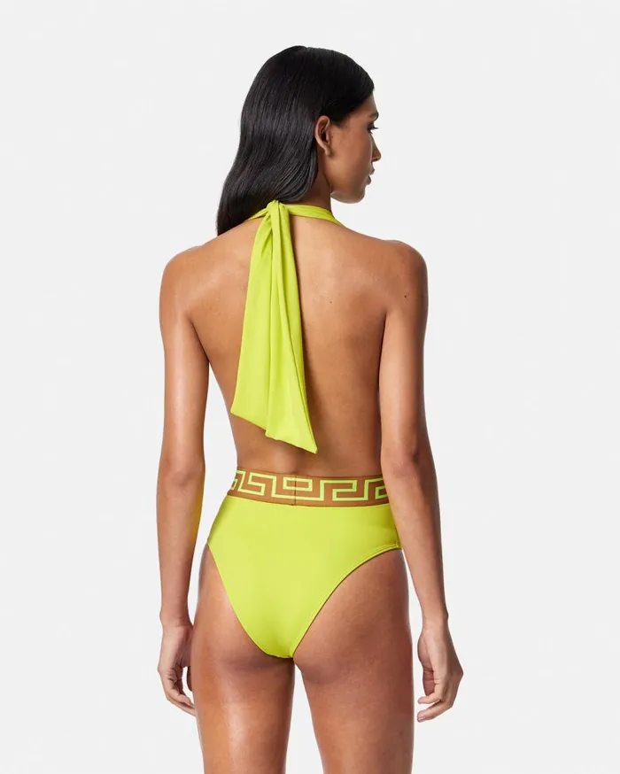 Versace Swimwear Greca Border OnePiece Swimsuit Yellow 8211 Women Versace Swimwear Greca Border OnePiece Swimsuit Yellow 8211 Women