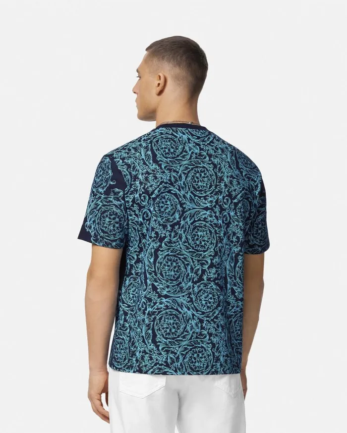 Versace TShirts and Polos Barocco Stencil TShirt Blueprint 8211 Men Versace TShirts and Polos Barocco Stencil TShirt Blueprint 8211 Men