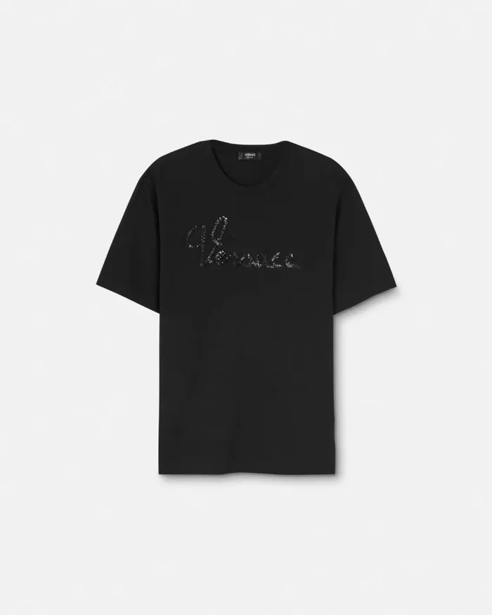 Versace TShirts and Polos Versace Nautical Logo TShirt Black 8211 Men