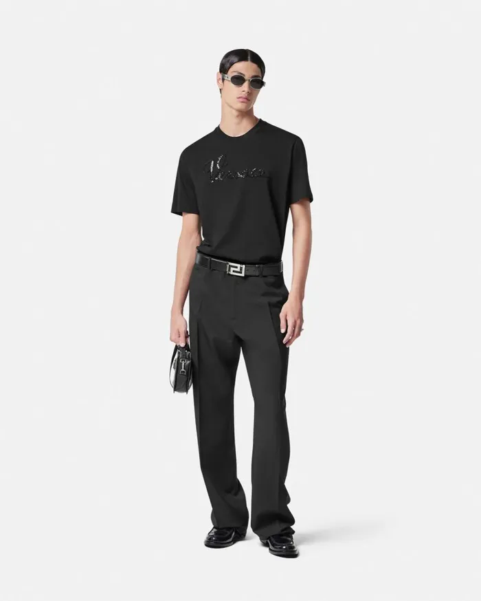 Versace TShirts and Polos Versace Nautical Logo TShirt Black 8211 Men Versace TShirts and Polos Versace Nautical Logo TShirt Black 8211 Men