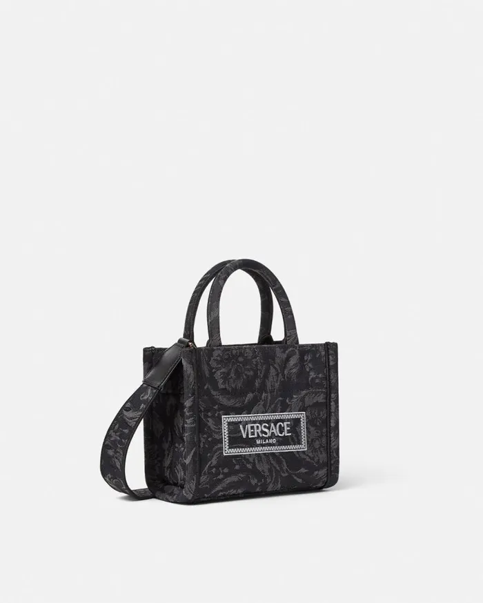 Versace Totes Barocco Athena Extra Small Tote Bag Blackprint 8211 Women Versace Totes Barocco Athena Extra Small Tote Bag Blackprint 8211 Women