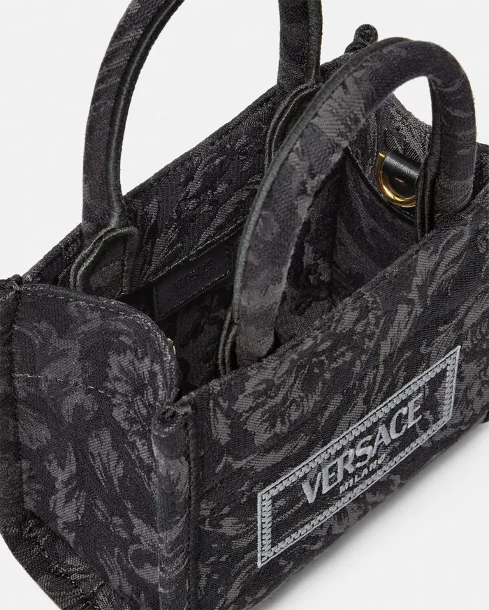 Versace Totes Barocco Athena Extra Small Tote Bag Blackprint 8211 Women Versace Totes Barocco Athena Extra Small Tote Bag Blackprint 8211 Women