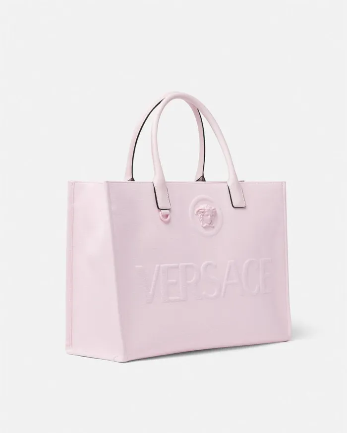 Versace Totes La Medusa Canvas Large Tote Bag Pink 8211 Women