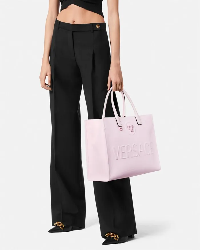 Versace Totes La Medusa Canvas Large Tote Bag Pink 8211 Women