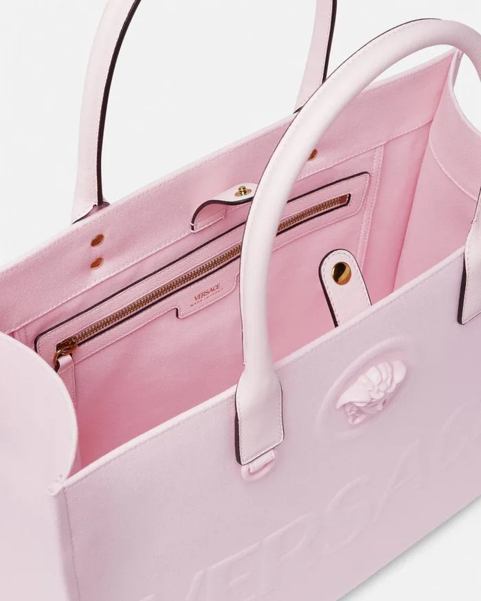 Versace Totes La Medusa Canvas Large Tote Bag Pink 8211 Women