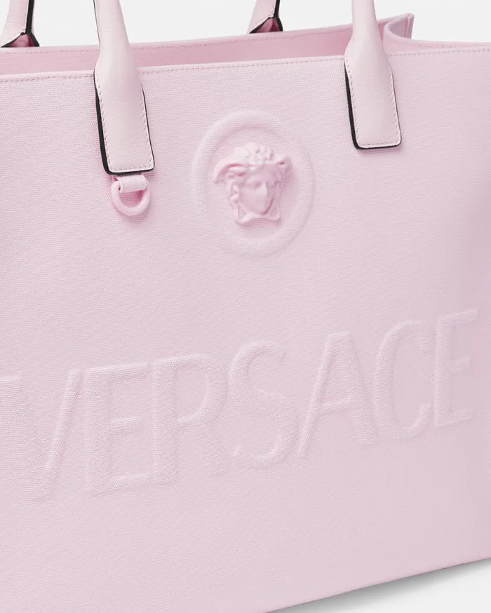 Versace Totes La Medusa Canvas Large Tote Bag Pink 8211 Women