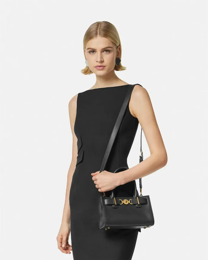 Versace Totes Medusa 03995 Small Tote Bag Blackgold 8211 Women Versace Totes Medusa 03995 Small Tote Bag Blackgold 8211 Women