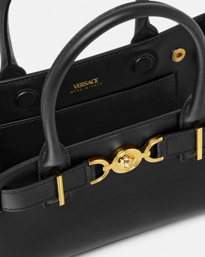 Versace Totes Medusa 03995 Small Tote Bag Blackgold 8211 Women Versace Totes Medusa 03995 Small Tote Bag Blackgold 8211 Women
