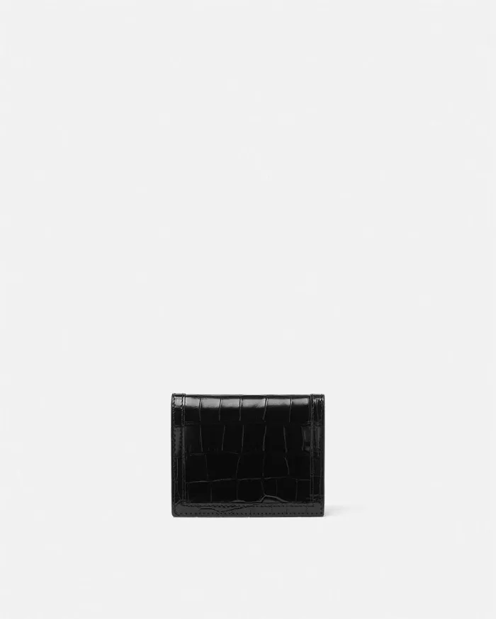 Versace Wallets CrocEffect Greca Goddess Wallet Blackgold 8211 Women Versace Wallets CrocEffect Greca Goddess Wallet Blackgold 8211 Women