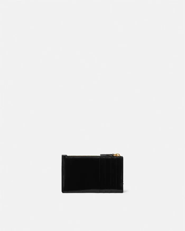 Versace Wallets Greca Goddess Zip Card Holder Blackgold 8211 Women Versace Wallets Greca Goddess Zip Card Holder Blackgold 8211 Women