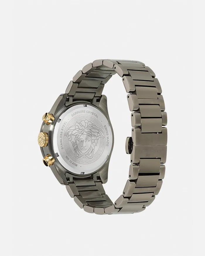 Versace Watches Greca Dome Chrono Watch Gray 8211 Men Versace Watches Greca Dome Chrono Watch Gray 8211 Men
