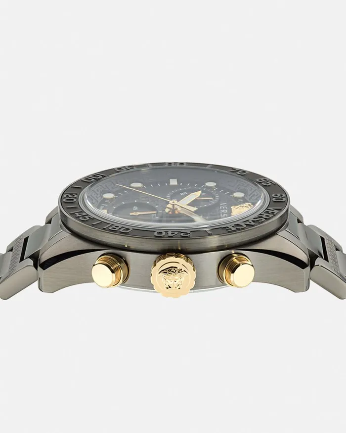 Versace Watches Greca Dome Chrono Watch Gray 8211 Men Versace Watches Greca Dome Chrono Watch Gray 8211 Men