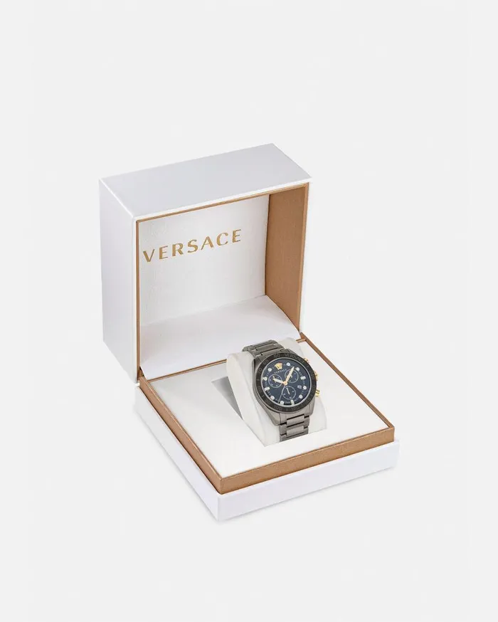Versace Watches Greca Dome Chrono Watch Gray 8211 Men Versace Watches Greca Dome Chrono Watch Gray 8211 Men