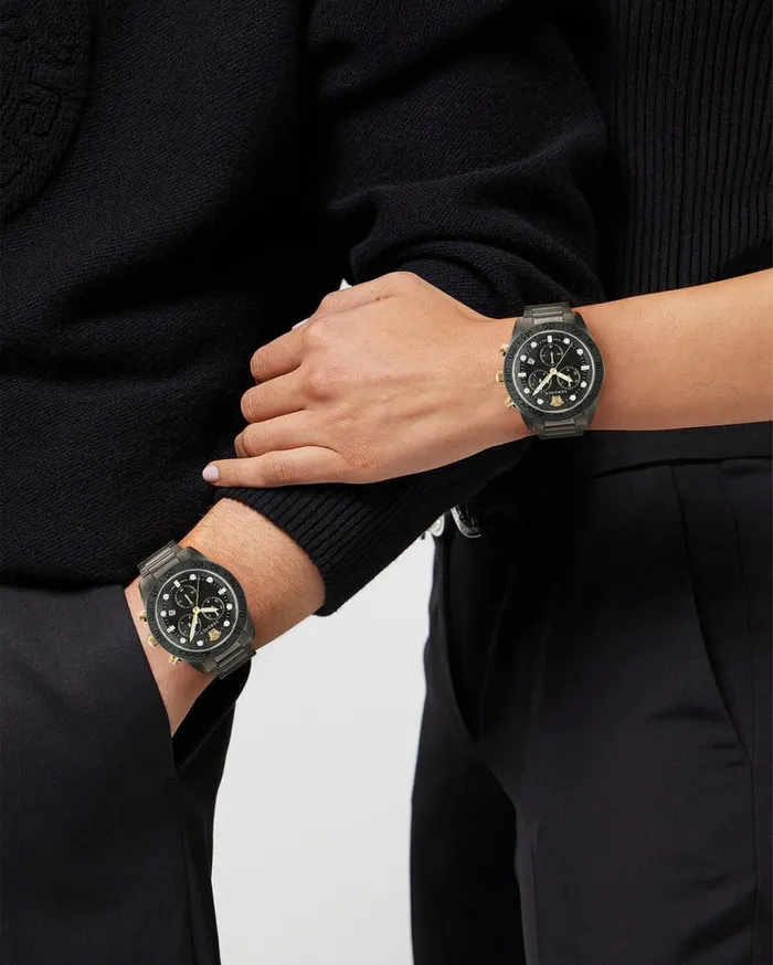 Versace Watches Greca Dome Chrono Watch Gray 8211 Men Versace Watches Greca Dome Chrono Watch Gray 8211 Men