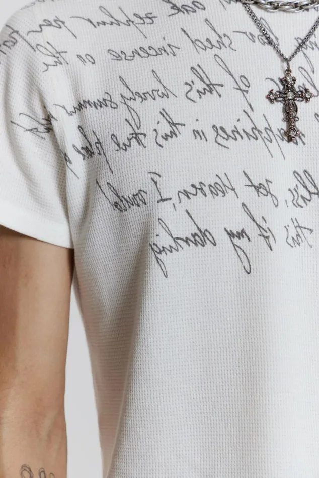 Verse Waffle Tee White Men Jaded London TShirts