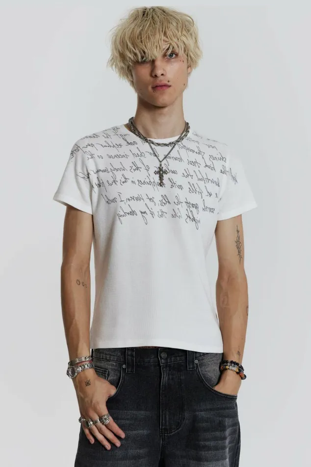Verse Waffle Tee White Men Jaded London TShirts