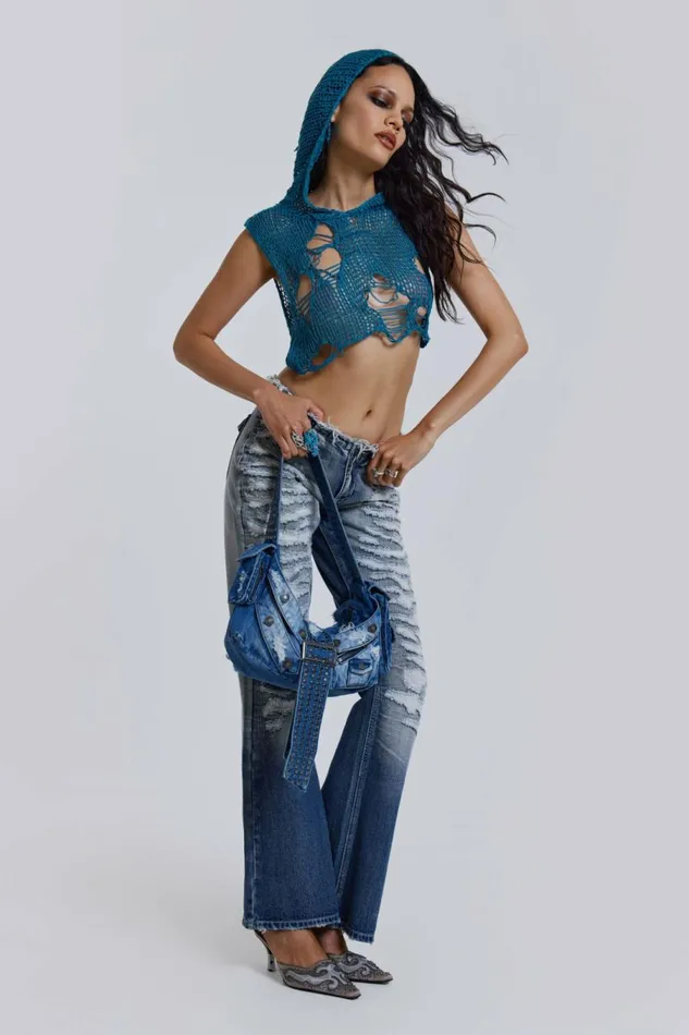 Viper Low Rise Jeans Blue Women Jaded London Jeans