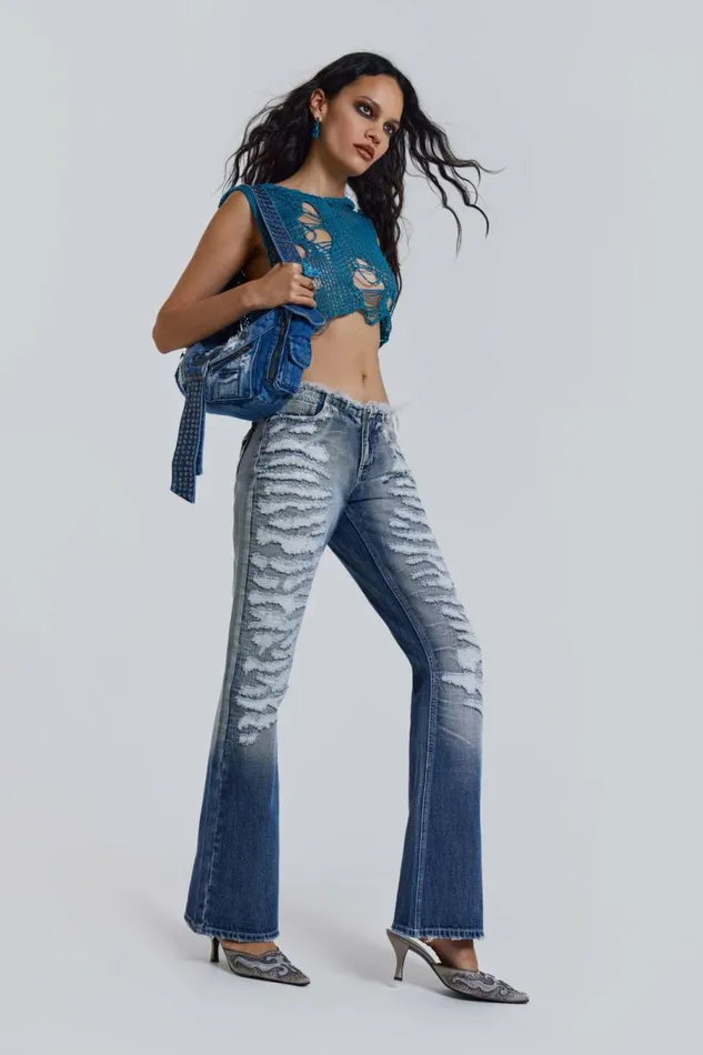 Viper Low Rise Jeans Blue Women Jaded London Jeans