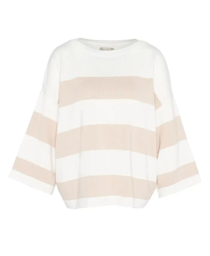 Vivienne Crew Neck Jumper French Oak Stripe Women Barbour Jumpers