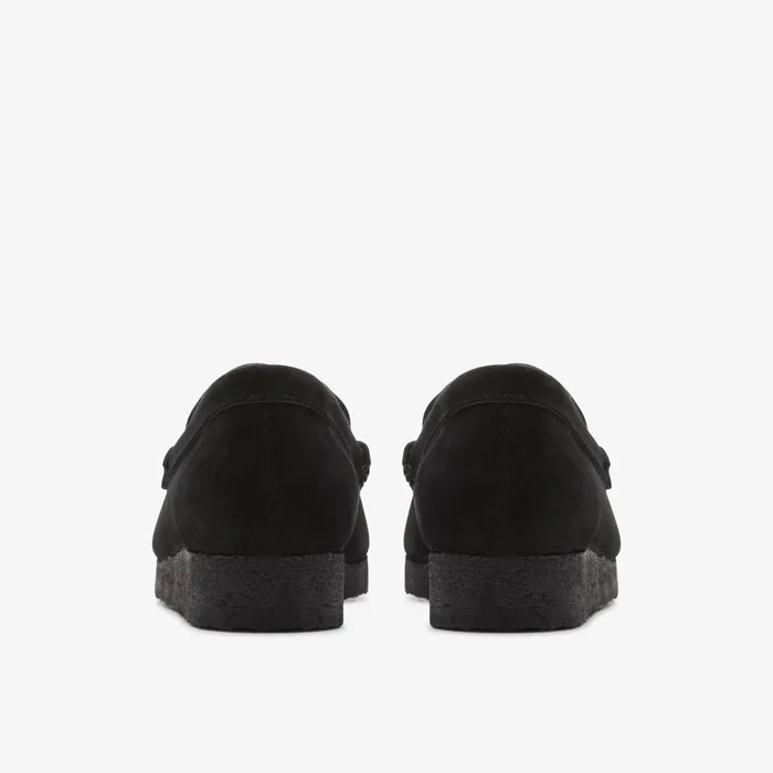 Wallabee Loafer Black Suede Women Clarks SlipOns