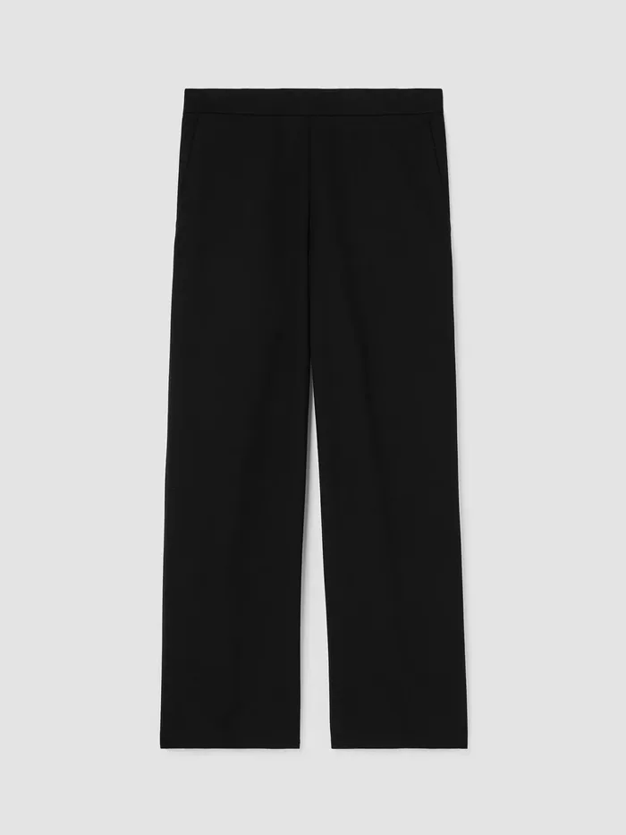 Washable Flex Ponte WideLeg Pant Black Women Eileen Fisher Pants Shorts and Jumpsuits