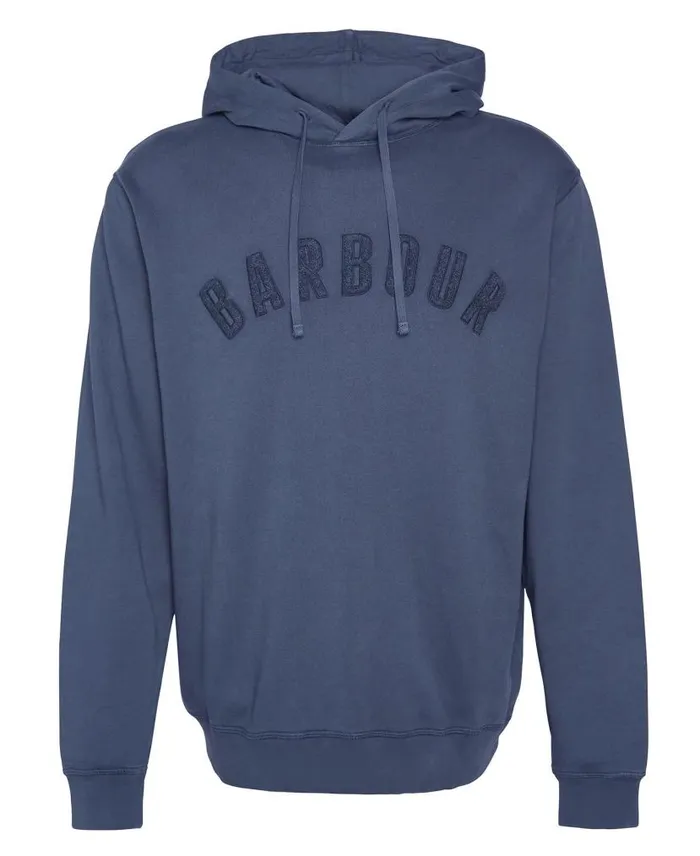 Washed Logo Hoodie Forest Fog Men Barbour Hoodies and Sweatshirts