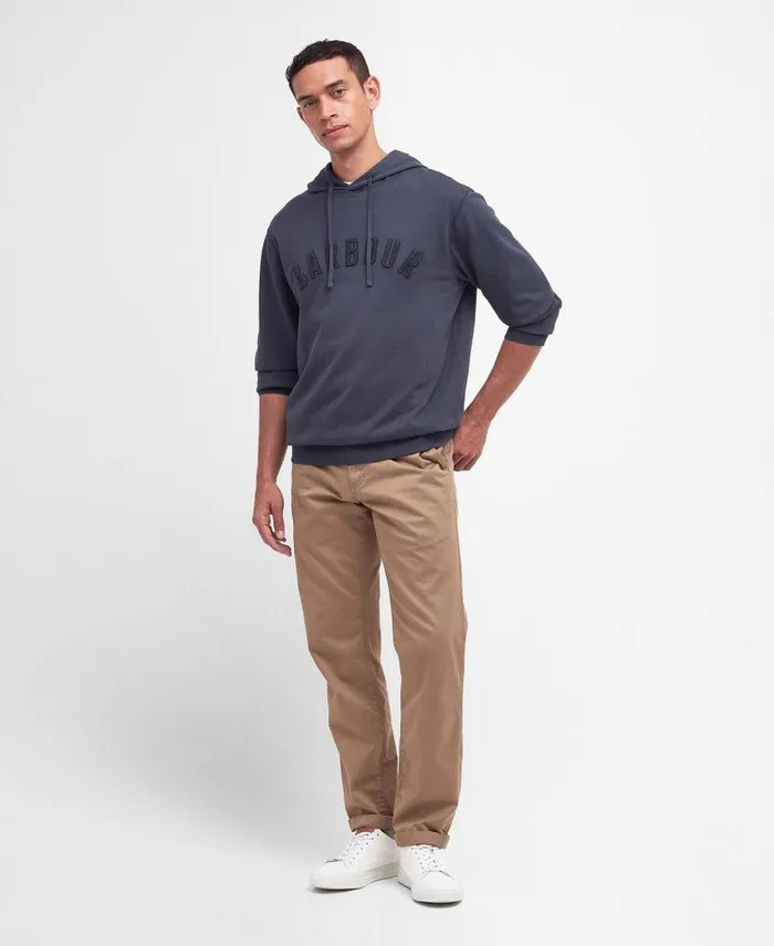 Washed Logo Hoodie Forest Fog Men Barbour Hoodies and Sweatshirts