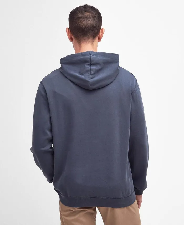 Washed Logo Hoodie Forest Fog Men Barbour Hoodies and Sweatshirts