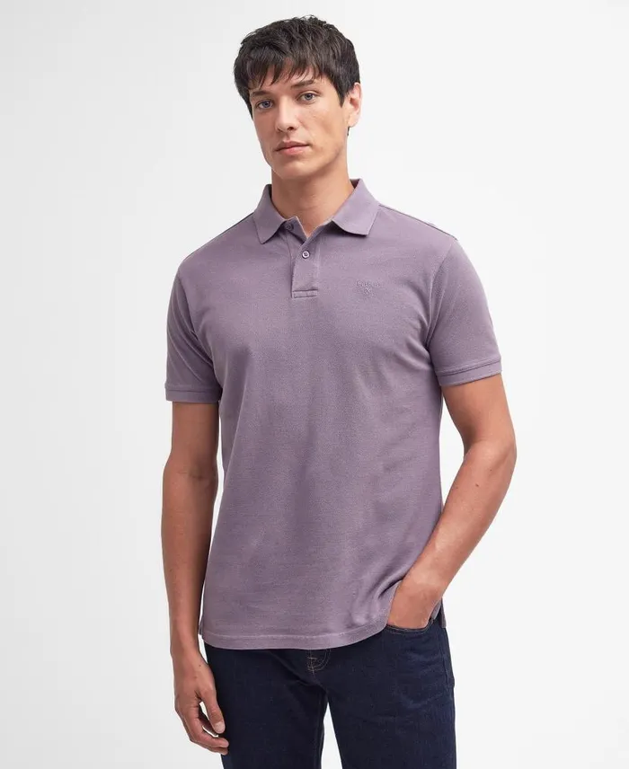 WashedOut Sports Polo Shirt Putty Men Barbour Polo Shirts