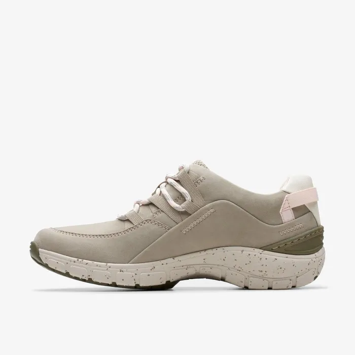 Wave Range Stone Nubuck Women Clarks Sneakers